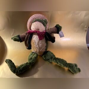 Ganz Cottage Collectibles Lorraine 20" Floyd Frog Plush Shelf Sitter Beanie 1995